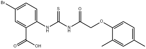 5-bromo-2-[[[[(2,4-dimethylphenoxy)acetyl]amino]thioxomethyl]amino]-benzoic acid picture