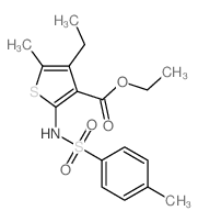 ethyl 4-ethyl-5-methyl-2-[(4-methylphenyl)sulfonylamino]thiophene-3-carboxylate Structure