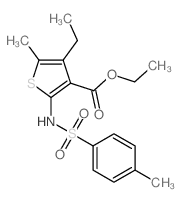 ethyl 4-ethyl-5-methyl-2-[(4-methylphenyl)sulfonylamino]thiophene-3-carboxylate picture