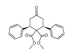 dimethyl cis-2,6-diphenyl-4-oxocyclohexane-1,1-dicarboxylate结构式