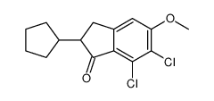 6,7-dichloro-2-cyclopentyl-5-methoxy-2,3-dihydroinden-1-one Structure