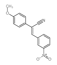 3-(3-(Hydroxy(oxido)amino)phenyl)-2-(4-methoxyphenyl)acrylonitrile Structure