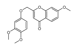 2-[(3,4-dimethoxyphenoxy)methyl]-7-methoxychromen-4-one结构式