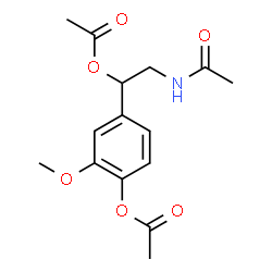 Acetic acid 2-(acetylamino)-1-[4-(acetyloxy)-3-methoxyphenyl]ethyl ester结构式