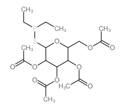 [3,5-diacetyloxy-2-(acetyloxymethyl)-6-diethylphosphanylsulfanyl-oxan-4-yl] acetate结构式