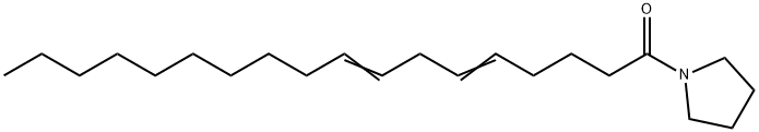 1-(1-Oxo-5,8-octadecadienyl)pyrrolidine structure