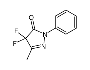 4,4-difluoro-5-methyl-2-phenylpyrazol-3-one结构式