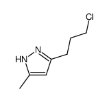 1H-Pyrazole,3-(3-chloropropyl)-5-methyl-结构式