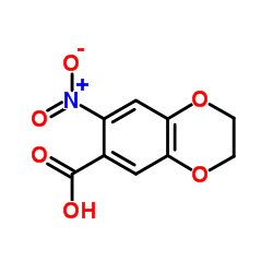 7-Nitro-2,3-dihydro-1,4-benzodioxine-6-carboxylic acid structure