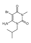 6-AMINO-5-BROMO-1-ISOBUTYL-3-METHYL-1H-PYRIMIDINE-2,4-DIONE Structure