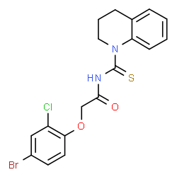 2-(4-bromo-2-chlorophenoxy)-N-(3,4-dihydro-1(2H)-quinolinylcarbonothioyl)acetamide Structure