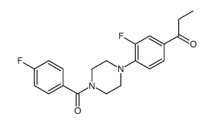 1-[3-fluoro-4-[4-(4-fluorobenzoyl)piperazin-1-yl]phenyl]propan-1-one结构式