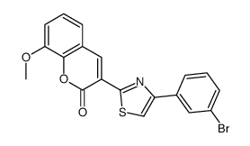 3-[4-(3-bromophenyl)-1,3-thiazol-2-yl]-8-methoxychromen-2-one结构式