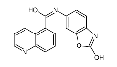 5-Quinolinecarboxamide,N-(2,3-dihydro-2-oxo-6-benzoxazolyl)-(9CI) structure