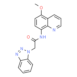 1H-Benzotriazole-1-acetamide,N-(5-methoxy-8-quinolinyl)-(9CI) structure