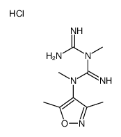 1-carbamimidoyl-3-(3,5-dimethyl-1,2-oxazol-4-yl)-1,3-dimethylguanidine,hydrochloride结构式