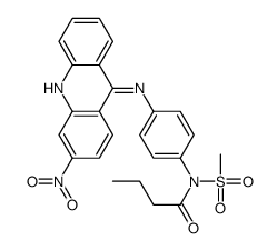 N-methylsulfonyl-N-[4-[(3-nitroacridin-9-yl)amino]phenyl]butanamide Structure
