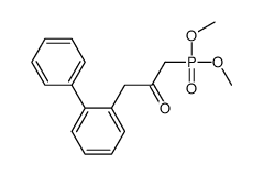 1-dimethoxyphosphoryl-3-(2-phenylphenyl)propan-2-one结构式