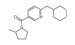 [6-(cyclohexylmethyl)pyridin-3-yl]-(2-methylpyrrolidin-1-yl)methanone Structure