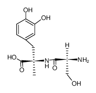 L-seryl-L-3-(3,4-dihydroxyphenyl)-2-methyl-alanine Structure