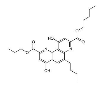 6-butyl-4,10-dioxo-1,4,7,10-tetrahydro-[1,7]phenanthroline-2,8-dicarboxylic acid 8-pentyl ester 2-propyl ester结构式