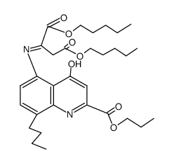 2-[(E)-8-Butyl-4-hydroxy-2-propoxycarbonyl-quinolin-5-ylimino]-succinic acid dipentyl ester Structure