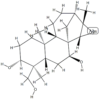 (4S,15R)-15,16-Epoxykaurane-3α,7β,18-triol结构式