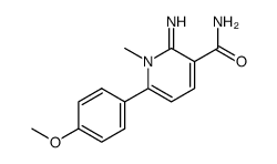 2-imino-6-(4-methoxy-phenyl)-1-methyl-1,2-dihydro-pyridine-3-carboxylic acid amide结构式