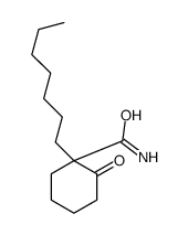 1-heptyl-2-oxocyclohexane-1-carboxamide结构式