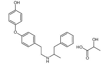 2-hydroxypropanoic acid,4-[4-[2-(1-phenylpropan-2-ylamino)ethyl]phenoxy]phenol结构式