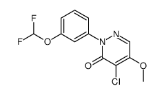 4-chloro-2-[3-(difluoromethoxy)phenyl]-5-methoxypyridazin-3-one结构式