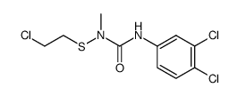N-methyl-N-(2-chloroethylthio)-N'-(3,4-dichlorophenyl)-urea结构式