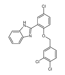 2-[5-chloro-2-[(3,4-dichlorophenyl)methoxy]phenyl]-1H-benzimidazole结构式