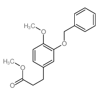 Benzenepropanoic acid, 4-methoxy-3-(phenylmethoxy)-,methyl ester Structure
