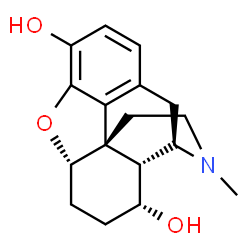 4,5α-Epoxy-17-methylmorphinan-3,8α-diol结构式