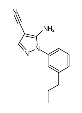 5-氨基-1-(3-丙基苯基)-1H-吡唑-4-甲腈结构式