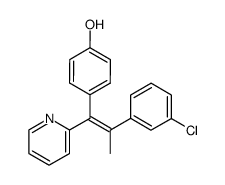4-[(E)-2-(3-Chloro-phenyl)-1-pyridin-2-yl-propenyl]-phenol结构式