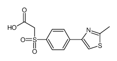 2-[4-(2-methyl-1,3-thiazol-4-yl)phenyl]sulfonylacetic acid Structure