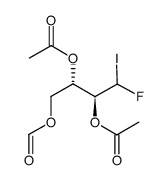 2,3-di-O-acetyl-1-fluoro-4-O-formyl-1-iodo-L-erythritol Structure