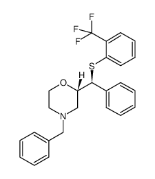 (S)-phenyl[(2S)-4-(phenylmethyl)morpholin-2-yl]methyl 2-(trifluoromethyl)phenyl sulfide结构式
