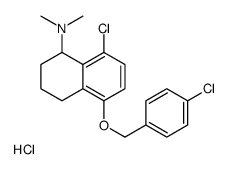 [8-chloro-5-[(4-chlorophenyl)methoxy]-1,2,3,4-tetrahydronaphthalen-1-yl]-dimethylazanium,chloride Structure