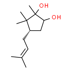 1,2-Cyclopentanediol, 1,5,5-trimethyl-4-(3-methyl-2-butenyl)-, (4S)- (9CI) structure