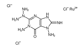 ruthenium(3+),1,7,8-triamino-2-(diaminoamino)purin-6-one,trichloride Structure