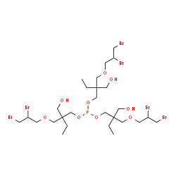 Phosphorous acid tris[2-ethyl-2-[(2,3-dibromopropoxy)methyl]-3-hydroxypropyl] ester structure