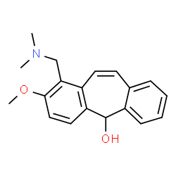 1-(Dimethylamino)methyl-2-methoxy-5H-dibenzo[a,d]cyclohepten-5-ol结构式