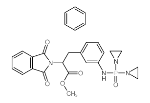 benzene; methyl 3-[3-(diaziridin-1-ylphosphorylamino)phenyl]-2-(1,3-dioxoisoindol-2-yl)propanoate结构式