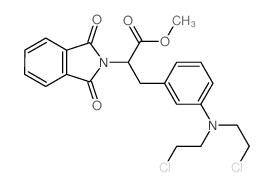 methyl 3-[3-[bis(2-chloroethyl)amino]phenyl]-2-(1,3-dioxoisoindol-2-yl)propanoate结构式