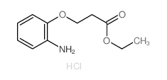 Propanoic acid,3-(2-aminophenoxy)-, ethyl ester, hydrochloride (1:1) Structure