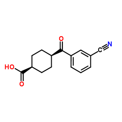 cis-4-(3-Cyanobenzoyl)cyclohexanecarboxylic acid结构式
