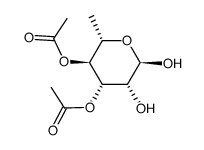 (2S,3S,4S,5R,6R)-5,6-dihydroxy-2-methyltetrahydro-2H-pyran-3,4-diyl diacetate Structure